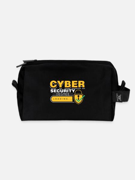 Cybersecurity Degree Informatik Student Spruch - Recycelte Kulturtasche - Schwarz