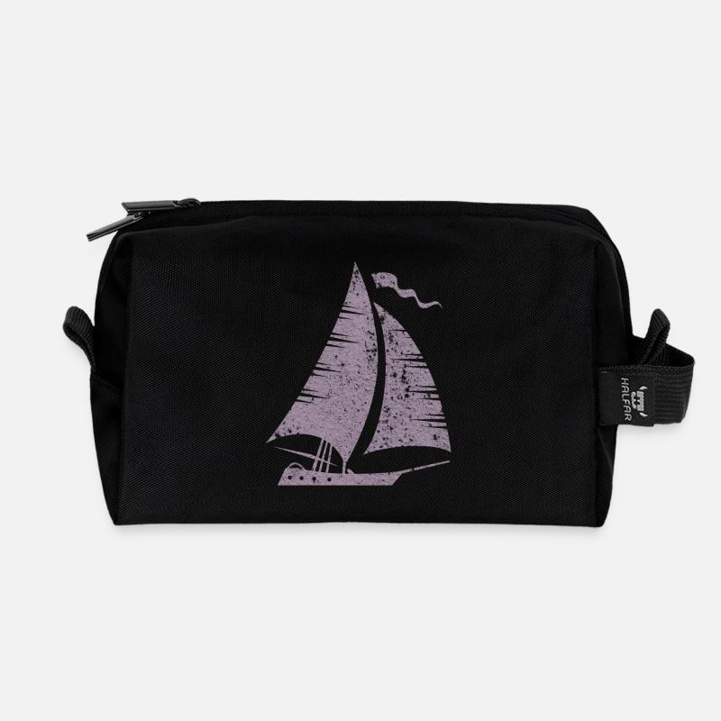 Segelboot Segeln Segler - Recycelte Kulturtasche - Schwarz