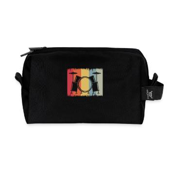 Drums Drummer Cadeaux - Trousse de toilette en tissu recyclé - noir - Devant