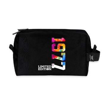 49TH BIRTHDAY LIMITED EDITION 1977 - Recycled Toiletry Zip Bag - black - Front