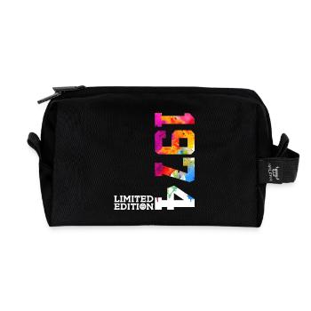 52ND BIRTHDAY LIMITED EDITION 1974 - Recycled Toiletry Zip Bag - black - Front