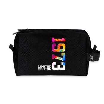 53RD BIRTHDAY LIMITED EDITION 1973 - Recycled Toiletry Zip Bag - black - Front