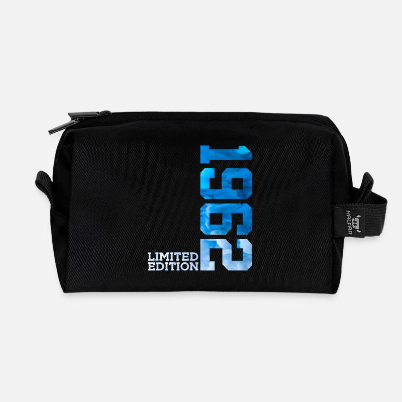64TH BIRTHDAY LIMITED EDITION 1962 - Recycled Toiletry Zip Bag - black