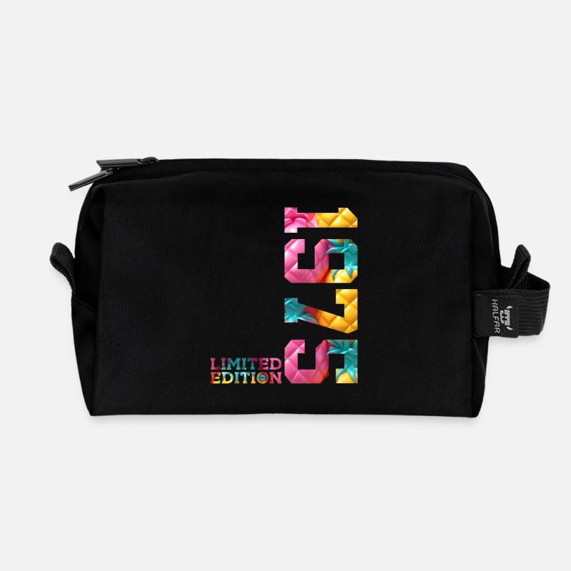 51. GEBURTSTAG LIMITED EDITION 1975 - Recycelte Kulturtasche - Schwarz