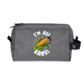 I'm All Ears Corn Lover - Recycled Toiletry Zip Bag - anthracite - Front