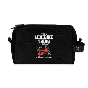 Amateurs de minibike : c’est un truc de minibike - Trousse de toilette en tissu recyclé - noir - Devant