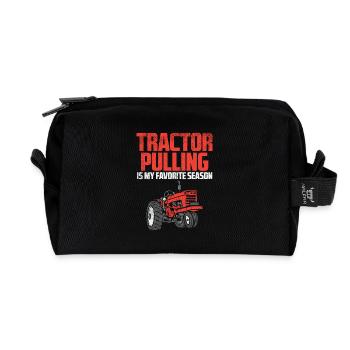 Tractor Pulling Season Fan - Recycled Toiletry Zip Bag - black - Front