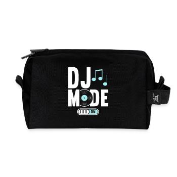 DJ Mode On Discjockey Humor - Recycled Toiletry Zip Bag - black - Front