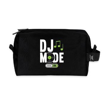 DJ Mode On Discjockey Humor - Recycled Toiletry Zip Bag - black - Front