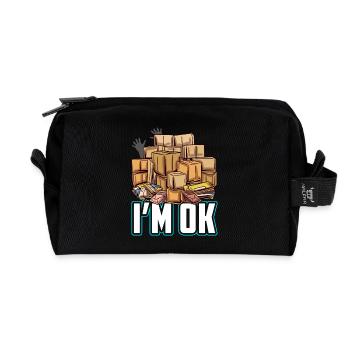I'm Ok - Lustiges Briefträger-Motiv - Recycelte Kulturtasche - Schwarz - Vorne