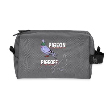 Pigeon Pigeoff – Humor Für Taubenzüchter - Recycelte Kulturtasche - Anthrazit - Vorne