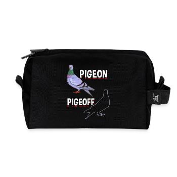 Pigeon Pigeoff – Humor Für Taubenzüchter - Recycelte Kulturtasche - Schwarz - Vorne
