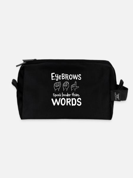 Sign Language Sign Langauge Design - Recycled Toiletry Zip Bag - black