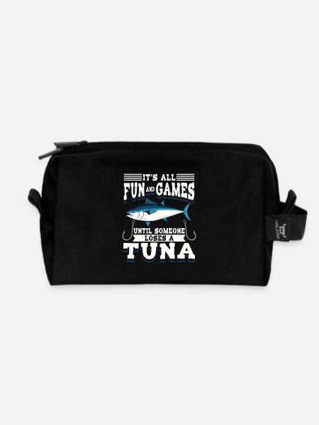 Thunfisch-Humor Für Hochseeangler - Recycelte Kulturtasche - Schwarz