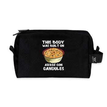 Arroz Con Gandules Puerto Rican Food - Recycled Toiletry Zip Bag - black - Front