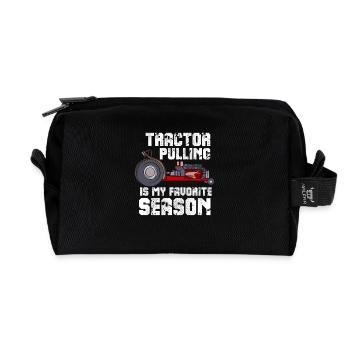 Tractor Pulling Season Fan - Recycled Toiletry Zip Bag - black - Front
