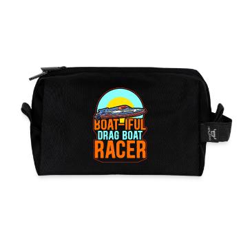 Boat-Iful Drag Boat Racer Speedboat Design - Recycelte Kulturtasche - Schwarz - Vorne