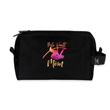 Stolze Stabhochsprung Mama Geschenkidee - Recycelte Kulturtasche - Schwarz - Vorne