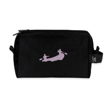 Rafting Silhouette Wildwasser Schlauchboot Fluss - Recycelte Kulturtasche - Schwarz - Vorne