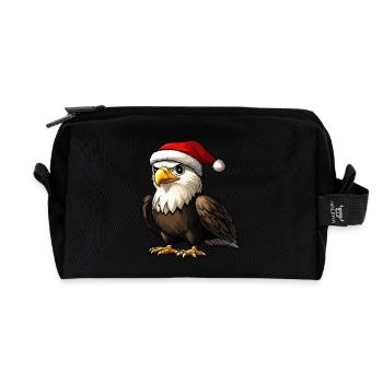 Adler Weihnachten - Recycelte Kulturtasche - Schwarz - Vorne