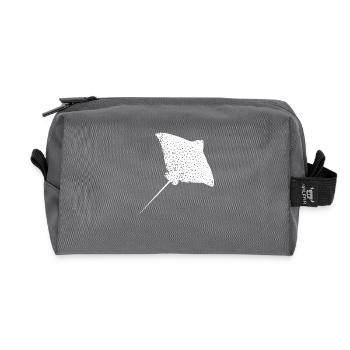 Eagle rays - Recycled Toiletry Zip Bag - anthracite - Front