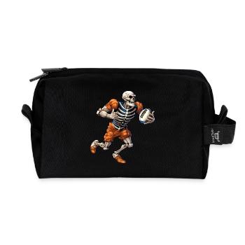 Skeletons Rugby Players - Recycled Toiletry Zip Bag - black - Front