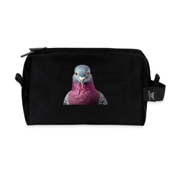 Taube - Recycelte Kulturtasche - Schwarz - Vorne