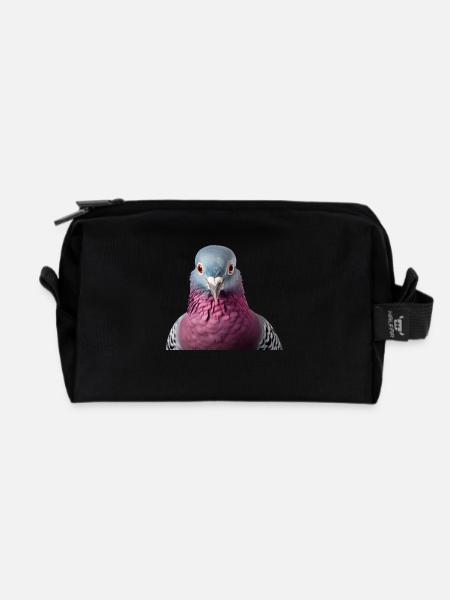 Taube - Recycelte Kulturtasche - Schwarz