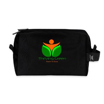 Thriving Green - Recycelte Kulturtasche - Schwarz - Vorne