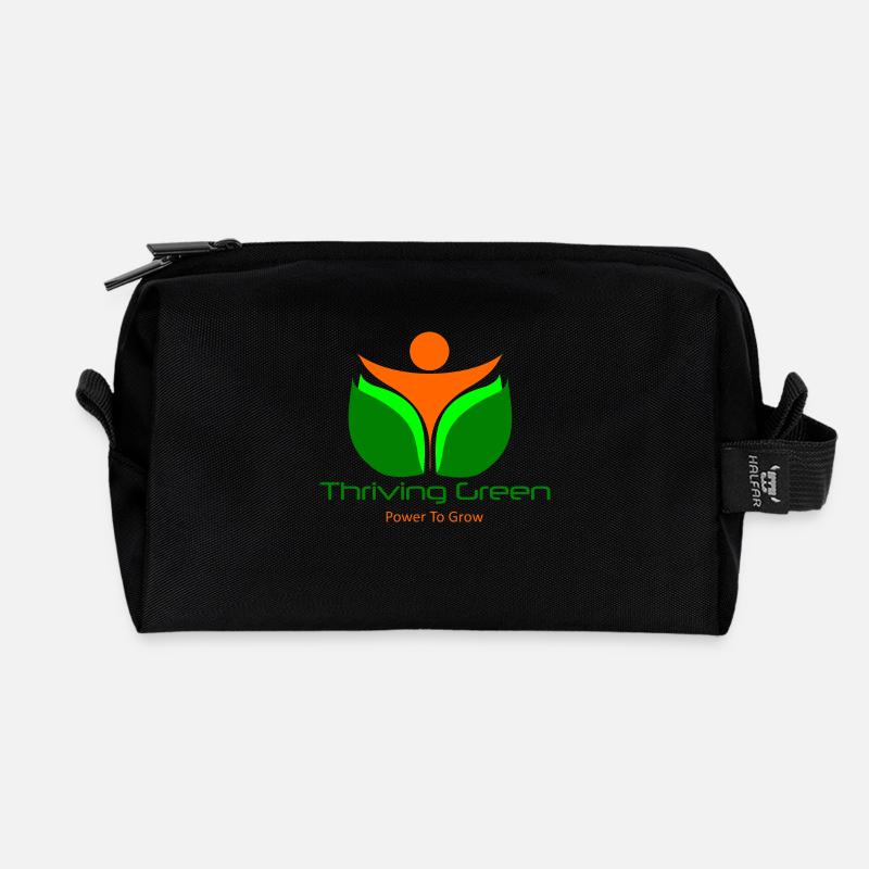 Thriving Green - Recycelte Kulturtasche - Schwarz