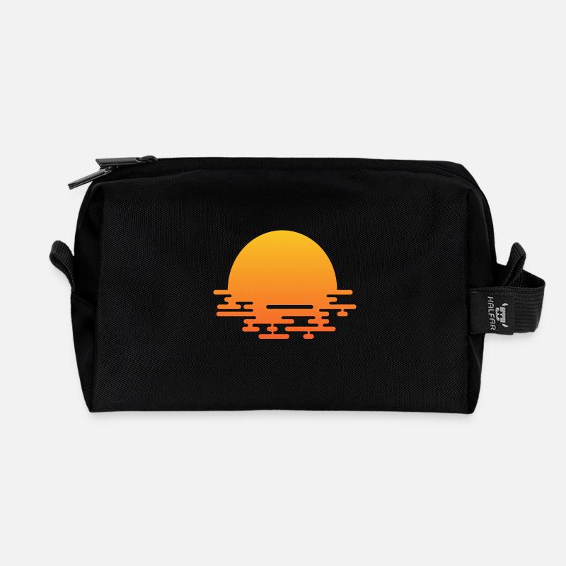 Sonnenaufgang - Recycelte Kulturtasche - Schwarz