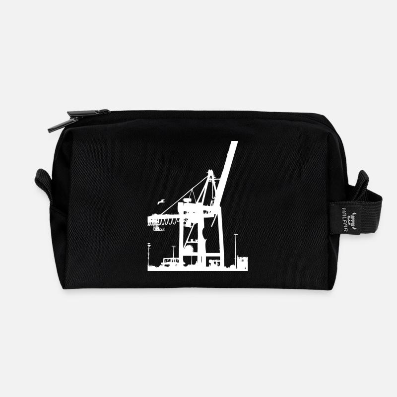 Crane White - Recycelte Kulturtasche - Schwarz