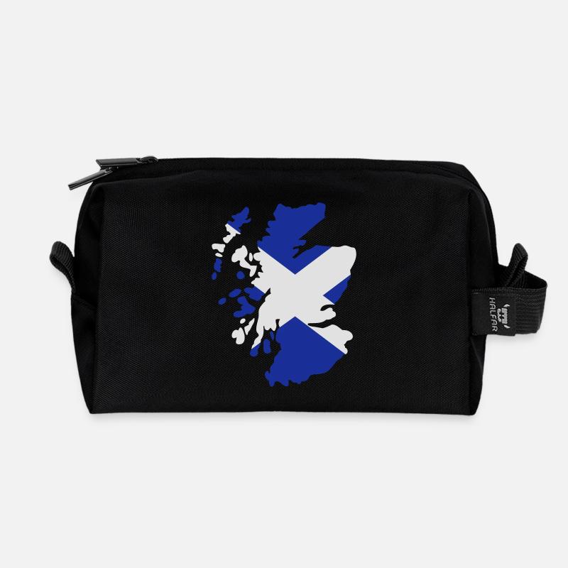 Scotland - Recycled Toiletry Zip Bag - black