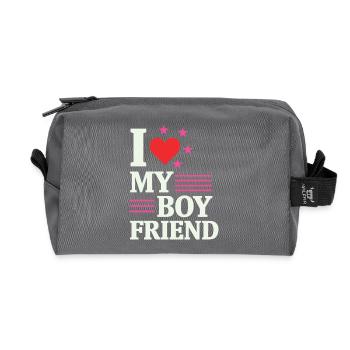 partner shirt - Recycled Toiletry Zip Bag - anthracite - Front