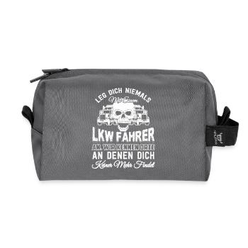 Lkw Fahrer - Recycelte Kulturtasche - Anthrazit - Vorne