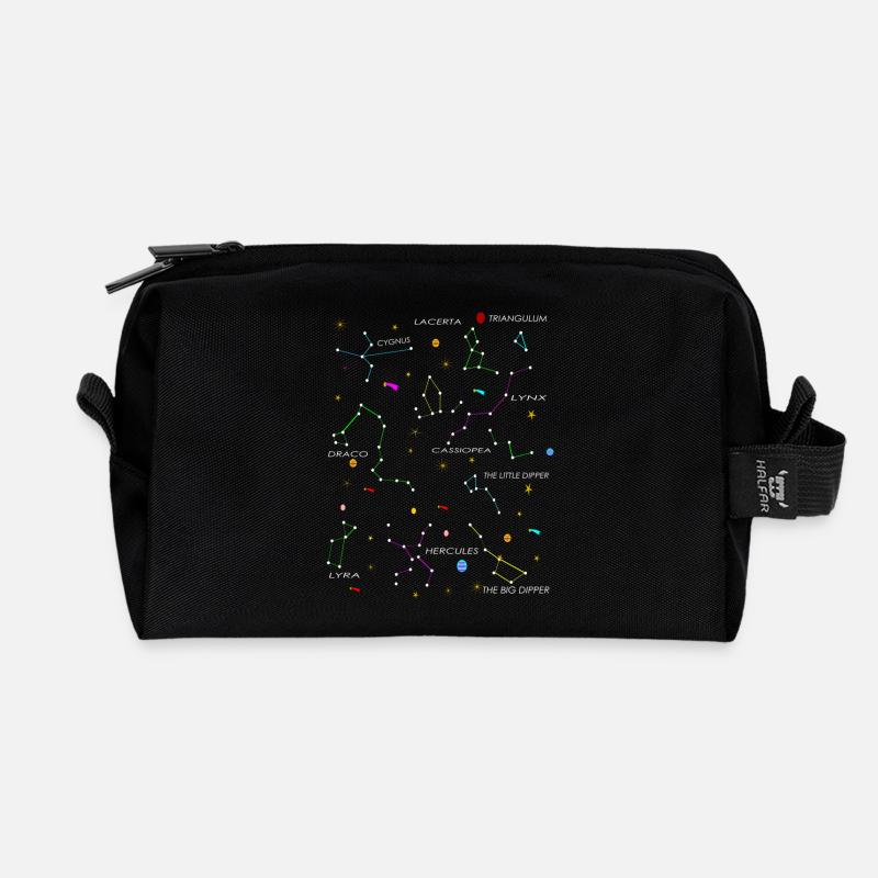 constellations - Trousse de toilette en tissu recyclé - noir