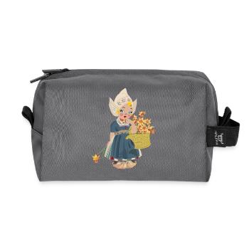 fille Hollande - Trousse de toilette en tissu recyclé - anthracite - Devant