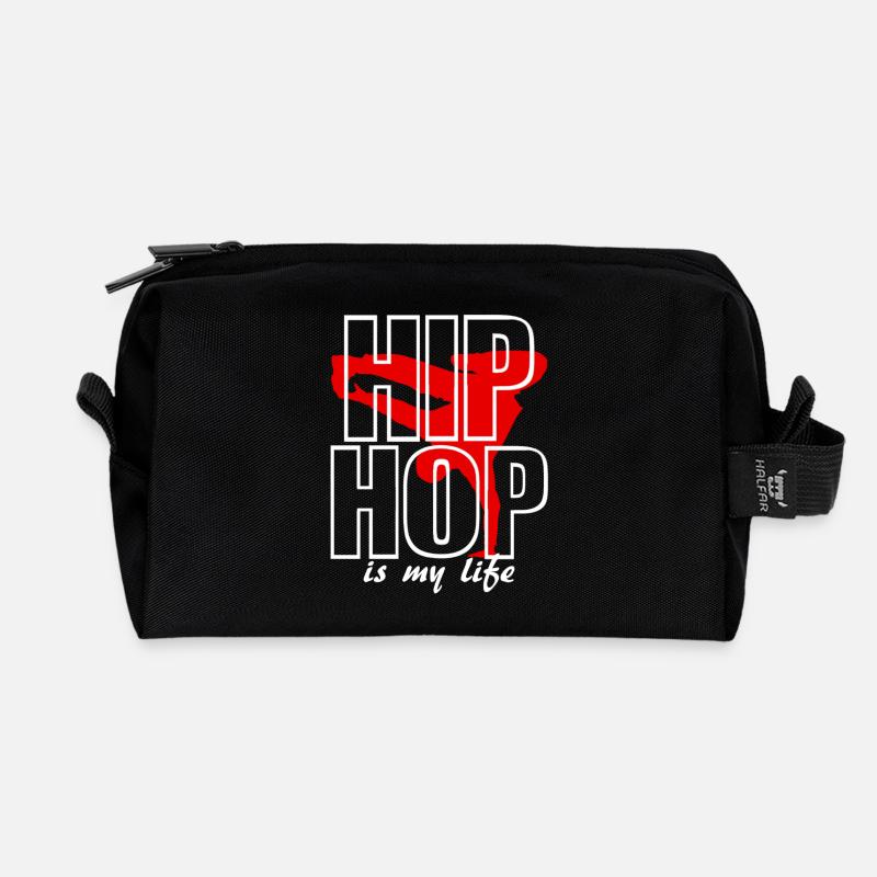 hip hop is my life - Recycelte Kulturtasche - Schwarz