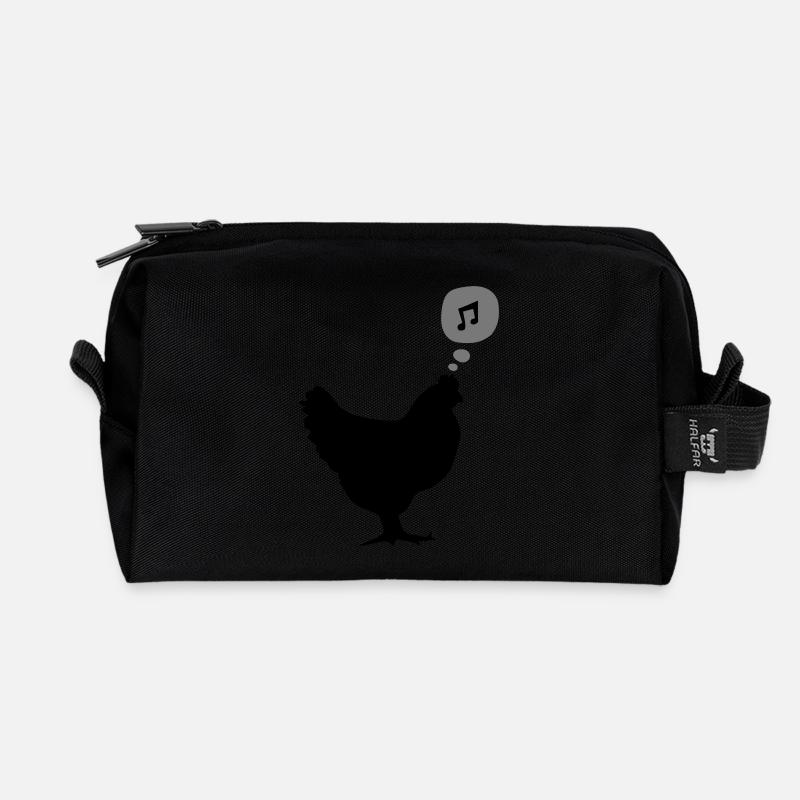 chicken - Recycelte Kulturtasche - Schwarz