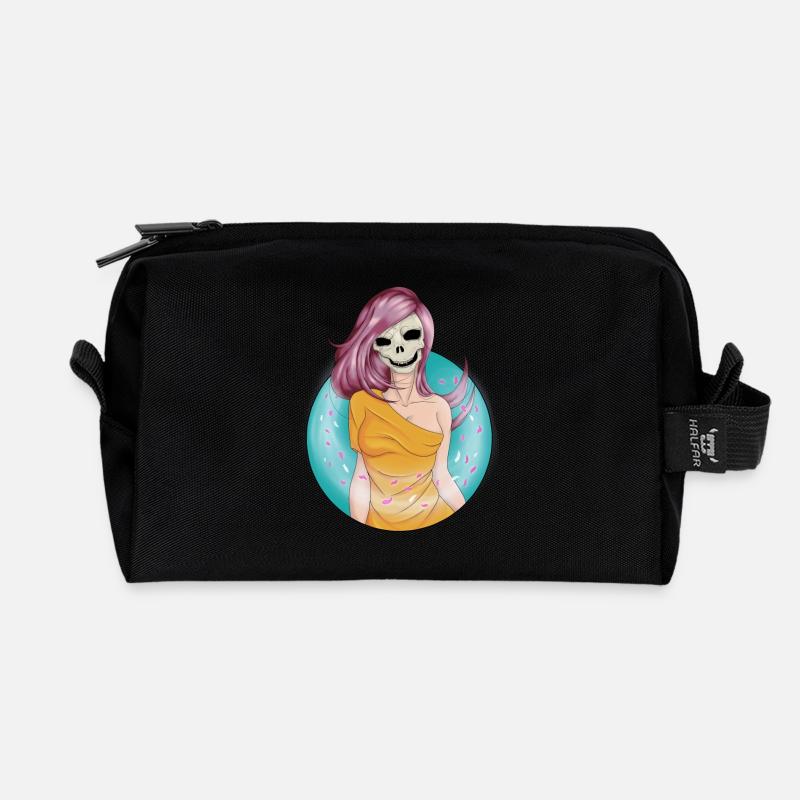 Totenkopf des Windes - Recycelte Kulturtasche - Schwarz