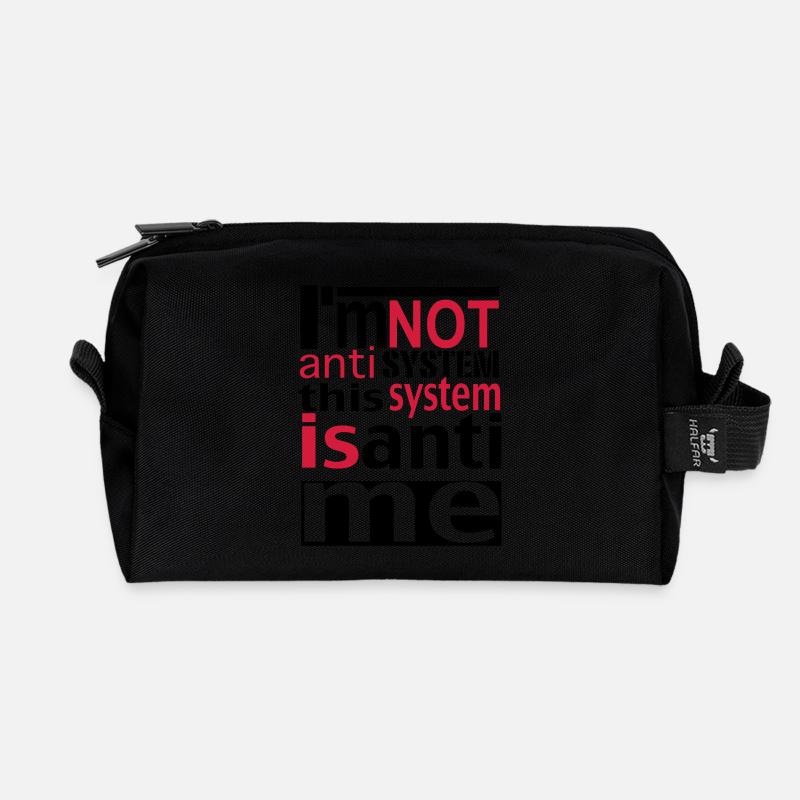 systeme - Trousse de toilette en tissu recyclé - noir