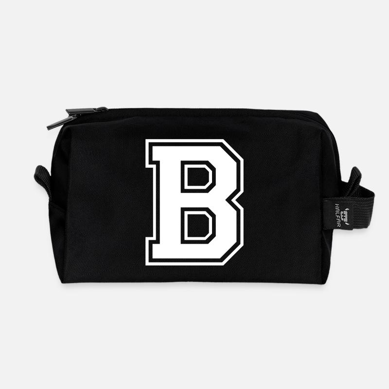 b - Recycelte Kulturtasche - Schwarz