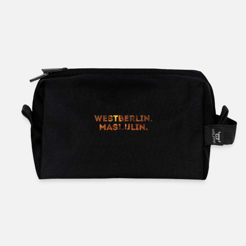 Westberlin maskulin - Recycelte Kulturtasche - Schwarz