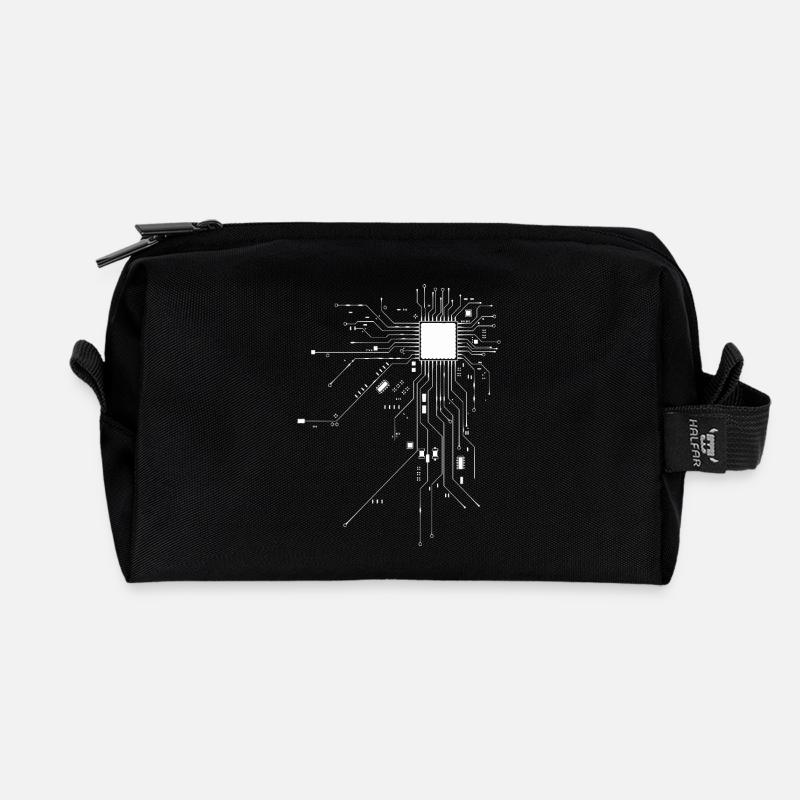 Hacker Cyberkriminalität - Recycelte Kulturtasche - Schwarz