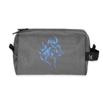 The deepest octopus in the dark sea - Recycled Toiletry Zip Bag - anthracite - Front