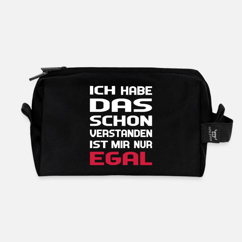 Ich habe das schon verstanden - Recycelte Kulturtasche - Schwarz