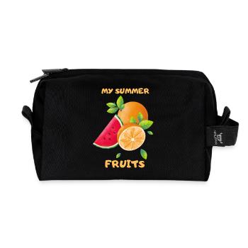 Sommer Früchte Mein Sommer - Recycelte Kulturtasche - Schwarz - Vorne