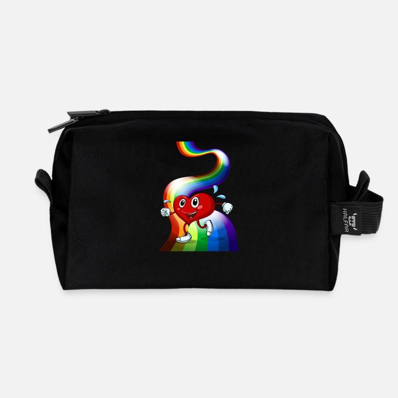 pride flagge Regenbogen - Recycelte Kulturtasche - Schwarz