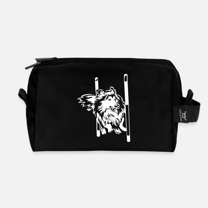 Sheltie "Black Edition" - Recycelte Kulturtasche - Schwarz