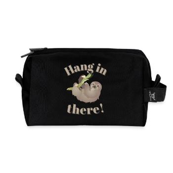 Hang in There - Motivational Theme - Recycelte Kulturtasche - Schwarz - Vorne